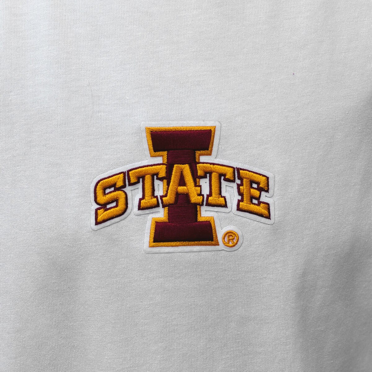 Pro Standard Women's I-State White Short Sleeve T-Shirt patch close up